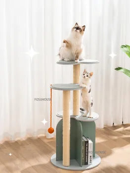 Pet Cat катерене рамка за Сизал въже пост вземете борда масивна дървесина Висока Cat Tree Pet Supplies Cat House мебели катерене Изображение