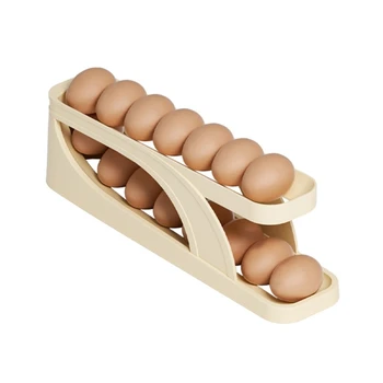 D0AD Дозатор за яйца Спестяване на място Автоматично валцуване на яйца за хладилник Изображение