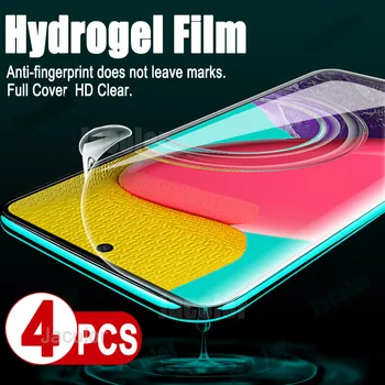 4PCS екран гел протектор за Samsung Galaxy M53 M51 M33 M32 M31S M22 M21 M13 M12 M11 безопасност хидрогел филм не закалено стъкло Изображение