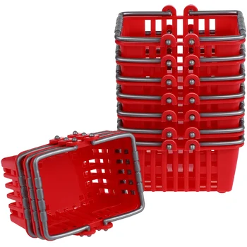 Комплект кошница за пазаруване Пластмасова дръжка Детско парти Благоприятства Класна стая Консумативи Занаятчийска стая за съхранение Изображение