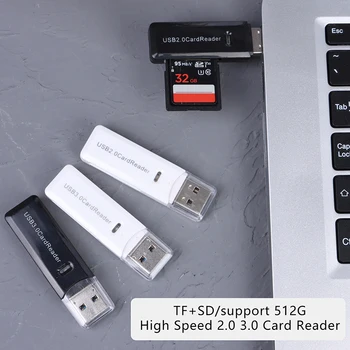 USB четец на карти 3.0 2.0 TF SD четец на карти 2 in1 четец на карти Micro SD адаптер PC лаптоп смарт четец на карти с памет Изображение