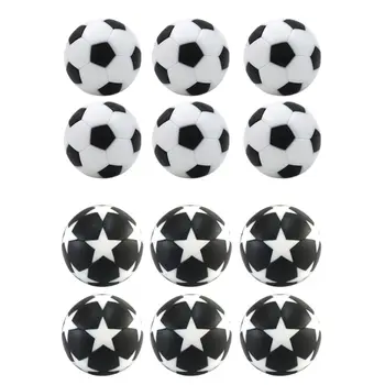 6pcs 32mm маса футбол джаги Fussball футбол замяна мини черно & бяло Изображение
