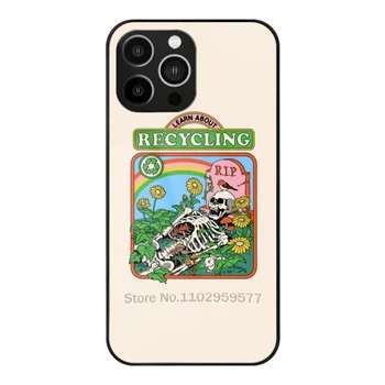 Научете повече за рециклирането на стъклен калъф за Apple Iphone 14 13 11Pro Xs Max Xr 7 X 12Mini 6S 5S обратно телефон капак реколта градина ретро Изображение