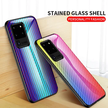Калъф за телефон за Samsung Galaxy S20 S 20 Ultra Case Цветен корпус от закалено стъкло Заден капак Изображение