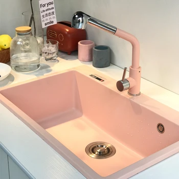 Morandi серия кварцова мивка опушено сиво синьо сиво голи мивка басейн цвят маса капка в мивка Изображение