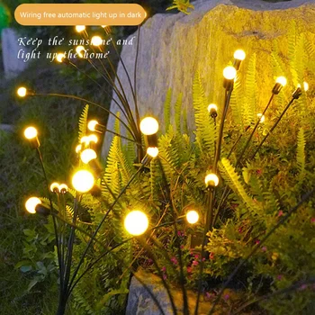 Слънчева морава декоративни светлини водоустойчив декоративен път пейзаж светлини трайни лесна инсталация люлка за дома градина Изображение