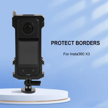 Защитен корпус Алуминиева сплав камера Mount граница удароустойчив действие камера аксесоари с гаечен ключ за Insta360 X3 Изображение