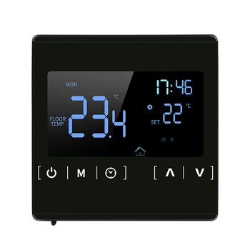 LCD сензорен екран топло подово отопление стая термостат AC85-240V вода отопление температура контролер Изображение