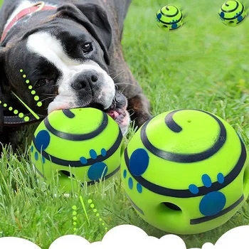 Куче играчка топка никнене на зъби безопасно дъвчете подскачам топка за кученце големи кучета Pvc не батерии Pet топки скърцане интерактивни играчки игри играчки Изображение