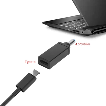 Професионален USB C до 4.5x3.0mm 65W PD тип C Женски до 4.5x3.0mm Мъжки адаптер тип USB C до 4.5x3.0mm за лаптоп преносими компютри Изображение