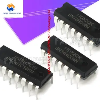 10PCS 74HC серия SN74HC 00 02 04 08 14 32 74 86 132 157 SN74HC02N SN74HC595N 74HC86 логическа схема чип микроконтролер чип DIP Изображение