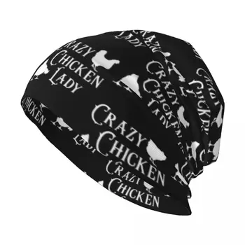 Crazy Chicken Lady Farmer Farm Rooster Lover Country Girl Gift Knit Hat Ръгби летни шапки Слънчеви шапки за жени Мъжки Изображение