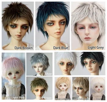 9 цвята къса козина BJD кукла перука също за 1/3 1/4 1/6 SD MSD Yosd Minifee Smart Doll Pullip и Blythe Изображение