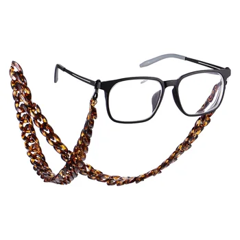 VALICLUD Противоплъзгащи очила Верига Универсални очила Кабел Слънчеви очила Въже Преувеличен шнур за врата (кафяв) Изображение