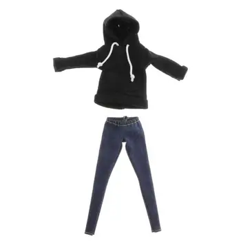 Стилен BJD комплект дрехи: Модерен суитшърт и панталони за кукли с мащаб 1/6 Изображение