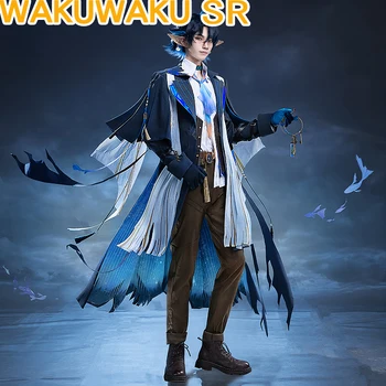 WakuWaku-SR Игра Arknights Cosplay костюм Lumen Мъже игра Arknights Униформа Cosplay костюм Lumen обувки перука Изображение