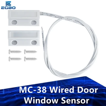 MC-38 MC38 Кабелен сензор за прозорци на вратите 30mm Удължаване на проводника Произволно магнитен превключвател Домашна алармена система за arduino Изображение