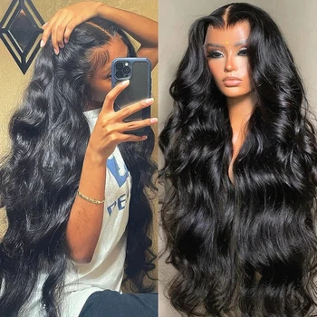 Body Wave Lace Front Wig Wavy Human Hair Wig Indian Hair 13x4 Swiss Lace For Black Women HD Lace Pre Plucked Remy Wig Jarin Hair Изображение