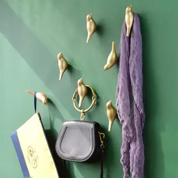Creative птица кука многофункционални стена висящи врата декорация палто рафт ключ дрехи закачалка съхранение багажник пробиване организатор Изображение
