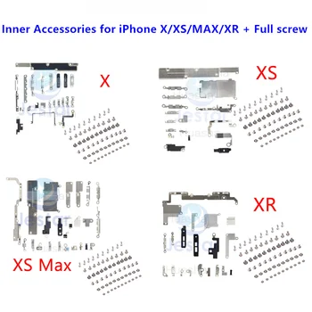 5sets Вътрешни аксесоари за iPhone 8 / 8P X XS MAX XR вътре малки метални части държач скоба щит плоча комплект комплект + пълен винт Изображение