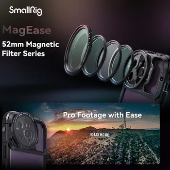 SmallRig MagEase магнитен VND филтър комплект / CPL филтър комплект / 1/4 ефект черна мъгла филтър комплект / звезда кръст филтър комплект 52mm за iPhone Изображение