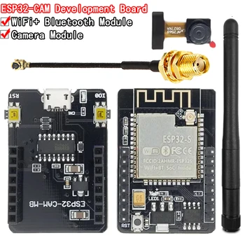 ESP32-CAM ESP32-CAM-MB MICRO USB ESP32 сериен към WiFi ESP32 CAM платка за развитие CH340 CH340G 5V Bluetooth + OV2640 камера Изображение
