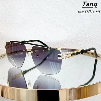 Нови квадратни ретро слънчеви очила за мъжка модна марка Цветни очила за жени Градиентни очила UV400 Изображение