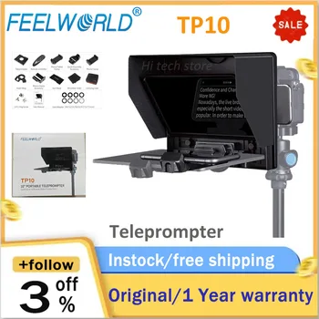 FEELWORLD TP10 Teleprompter за iPad таблет DSLR камера & смартфон стрелба APP съвместим с IOS / И / Android случай включени Изображение