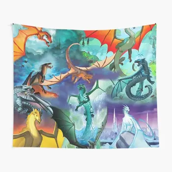 Крилото на огъня Всички дракон модел Backgrou гоблен одеяло спалня мат цветни красиви дома декор висящи пътуване изкуство живот Изображение
