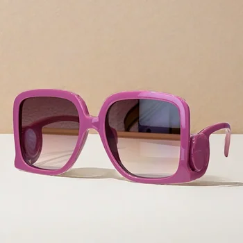 A154 B Нова мода луксозна марка ацетат черен голям размер слънчеви очила жени площад реколта шофиране очила UV400 слънчеви очила 명품 Изображение