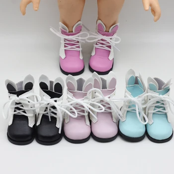 Сладък заек кукли ботуши за 16 инча Шарън кукла бебе роден обувки gril кукли аксесоари преродени играчки мини обувки Изображение