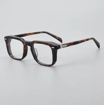 японски ръчно изработени ацетат очила рамка ретро мъже оптични очила най-високо качество рецепта реколта очила жени очила Изображение