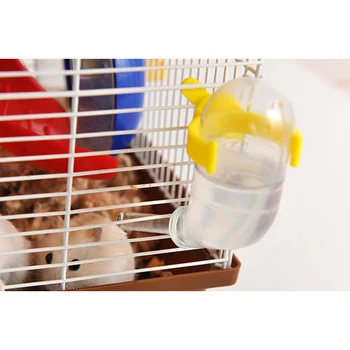 Hamster Waterer Mouse Water Drinking Leak Stoppage Feeder Pet Cylindrical Cage Bottle Animal Dishes Home Pets Accessories Изображение
