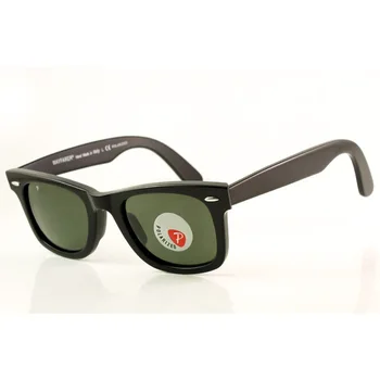 2140 Слънчеви очила Мъжки дизайнер Класически очила с черна рамка Дамски модни зелени очила за очила поляризирани 50mm Изображение