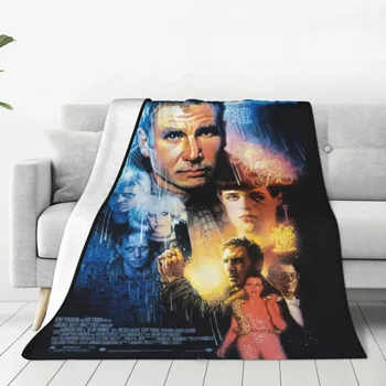 3D отпечатан Blade Runner Sci Fi филм одеяла удобни меки фланела зимата филм хвърлят одеяло за диван офис легло Изображение