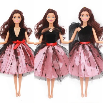 1pc Модна пола Модерна рокля Ежедневни екипи Парти дантелени дрехи за 30 см Барби кукла аксесоари Превръзка на играчки Изображение