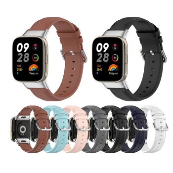 За Redmi Watch 3 Smart Watch Band Кожена каишка за Mi Watch Lite 3 Гривна за часовник Аксесоари за часовници Изображение