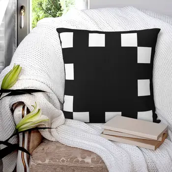 Squares Design Square Pillow Cover Polyester Cushion Decor Comfort Throw Pillow for Home Car Изображение