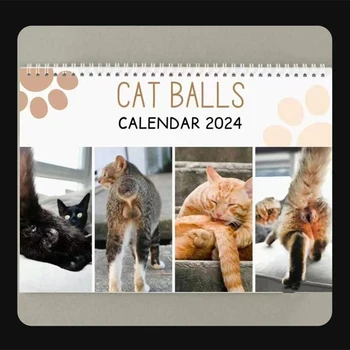 Cat Butt Calendar Игриво Практично Смешно. Чудесно за дома и офиса Перфектна декорация за Коледа и Нова година Домашен календар Изображение
