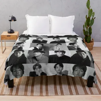 Song Joong Ki Колаж черно-бял Винченцо CassanoThrow одеяло дизайнер одеяло за диван лято одеяло Изображение