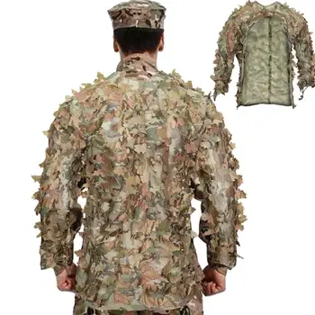 Ghillie костюм Ghillie костюм за лов камуфлажен костюм камуфлажен материал за лов в джунглата и Хелоуин Изображение