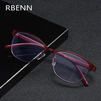 RBENN Ретро метална рамка Котешко око Очила за четене Жени Anti Blue Light Presbyopia очила +0.5 0.75 1.75 2.25 2.75 4.5 5.0 6.0 Изображение