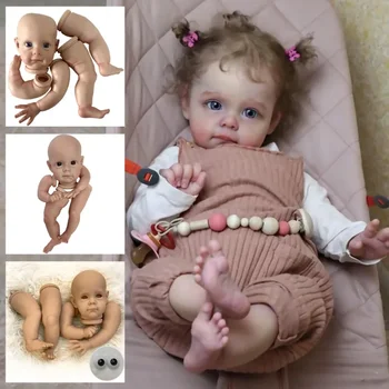 18Inch Reborn Doll Kits 22Inch силиконова бебешка кукла Unassembled Reborn Боядисани и небоядисани части Reborn Baby Doll Изображение