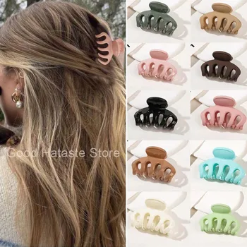 Мода мини нокти за коса за жени матирано щипка за коса колоритен малък размер нокът клип момичета шноли шапки аксесоари за коса Изображение