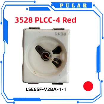 50PCS LSE6SF LS E6SF 3528 SUPER RED SMD LED PLCC-4 633nm 2.15v 50mA PLR 1570mcd Светлинни мъниста Лампи LS E6SF-V2BA-1 Обикновен катод Изображение