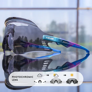 Нов стил фотохромни слънчеви очила Мода Луксозни мъжки очила за шофиране Риболов Колоездене Пътуване Голф Жени Велосипедни очила Изображение