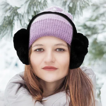 2 бр. Външен плюшен женски маншон момичета зимни антифони защита капак Изображение
