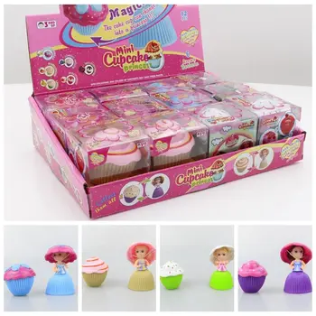 PVC кутия подарък детски играчки деформируеми сладкиши момиче рожден ден купа торта кукли мини кукла торта момичета трансформирани игра Изображение