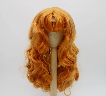 Blyth кукла скалп blyth кукли перуки (RBL) оранжева коса, медна коса Изображение