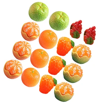 16pcs симулация мини плодове модел реалистични миниатюрни плодове prop декоративни мини плодове за DIY смесен стил Изображение